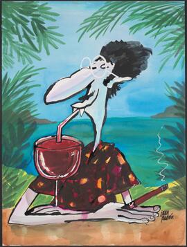 Pintura original Vampiro tropical