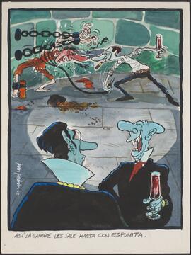 Pintura original Vampiros en calabozo